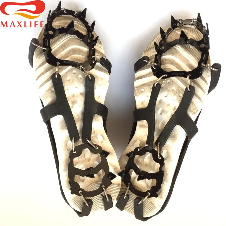 Сцепляющие скобы унисекс, Нескользящие зимние шипы из марганцевой стали для снега, обувь, ботинки