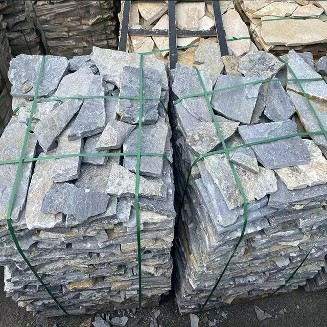 Blue color Slate Wall Crazy Decorative Wall Tiles Rock Slate Wall Stone