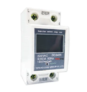 
Китайское производство YIFA, однофазный электронный измеритель энергии DDS485 60A YIFA, ватт-час, цифровой измеритель энергии 