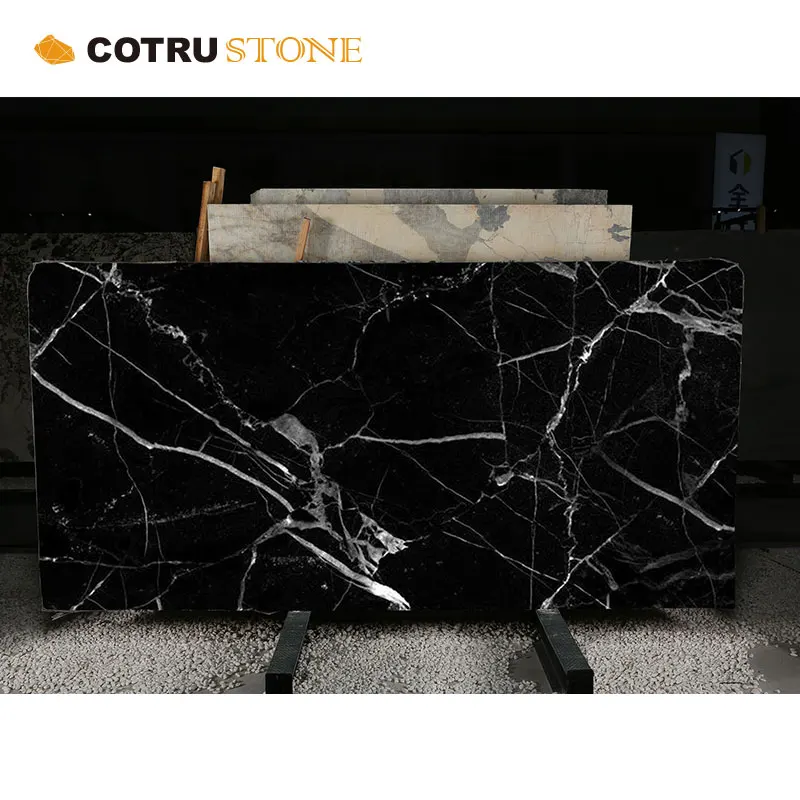 Прямые продажи от производителя натуральный черный мрамор Nero Marquina мраморные плиты полированные с белыми прожилками для внутреннего настенного пола