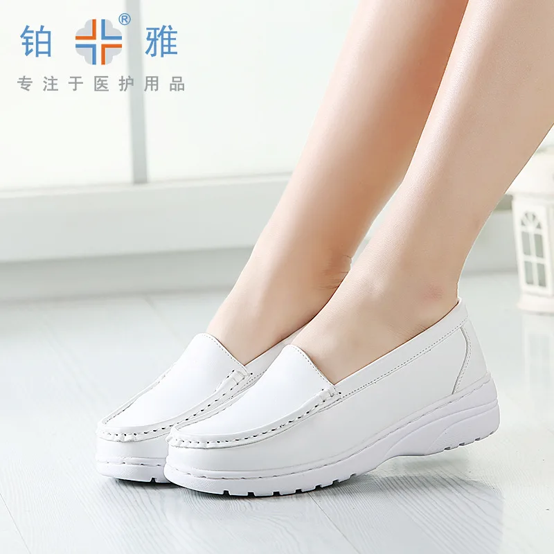 High Quality Low Price White Nursing Shoes Woman Nurse Leather Shoes Medical Shoe