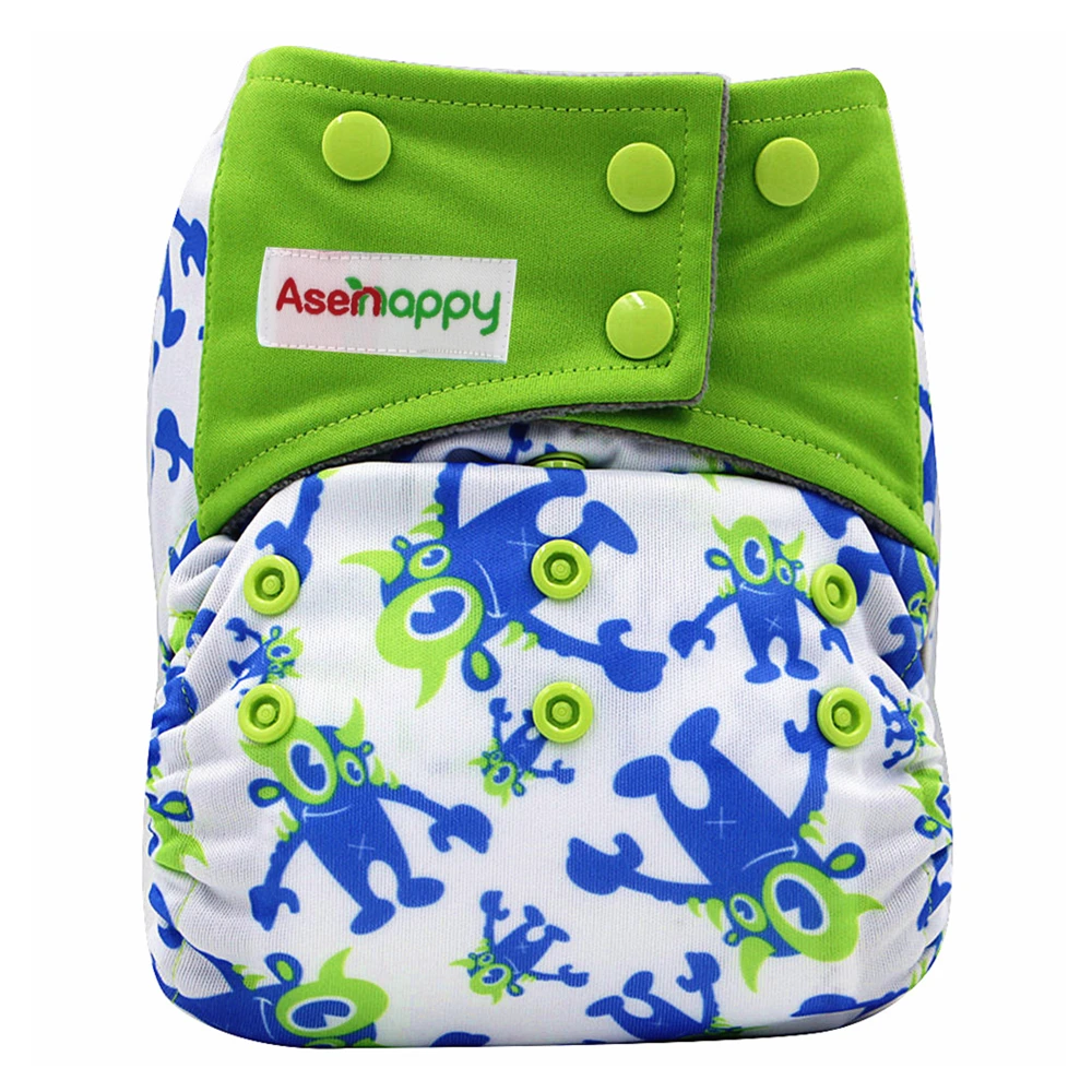 Asenappy waterproof pul fabric outer baby cloth diaper all in one baby nappies