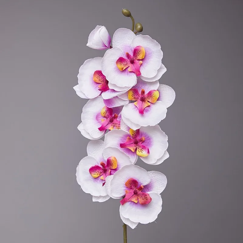 Wholesale White Orchid Plant Artificial 8 Heads Red Phalaenopsis Artificial Orchid Tree Silk Flower For Vase Pot Decor