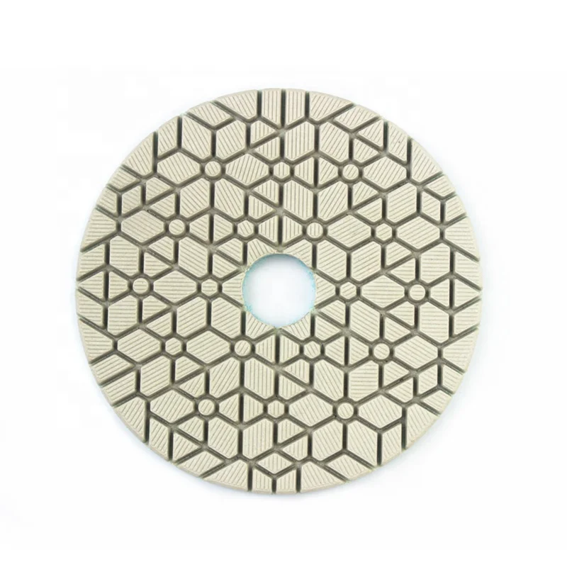 JDK super flexible 100mm 3 steps diamond polishing pads for granite marble quartz concrete