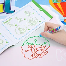  Лидер продаж Детские воды силиконовый рисунок обучающие игрушки для детей doodle коврик ручка рисования Размер 28*25 5*7 5