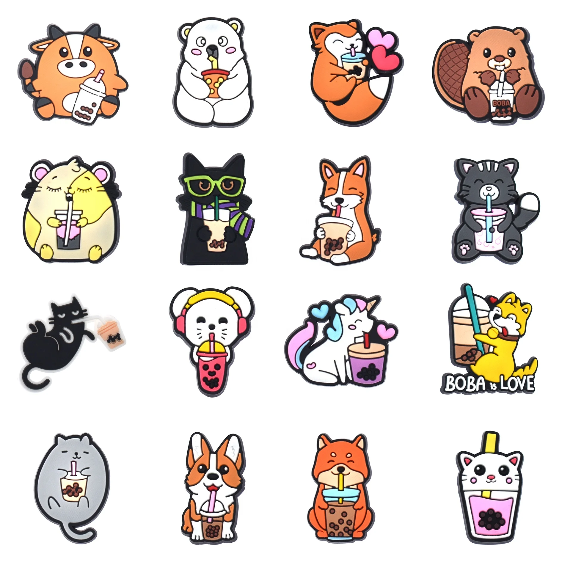 2024 Customized Wholesale Rubber 3D Animation Cartoon Youth Shoes Charm Shoes Decoration Animal Style Shoes Accessories Charm