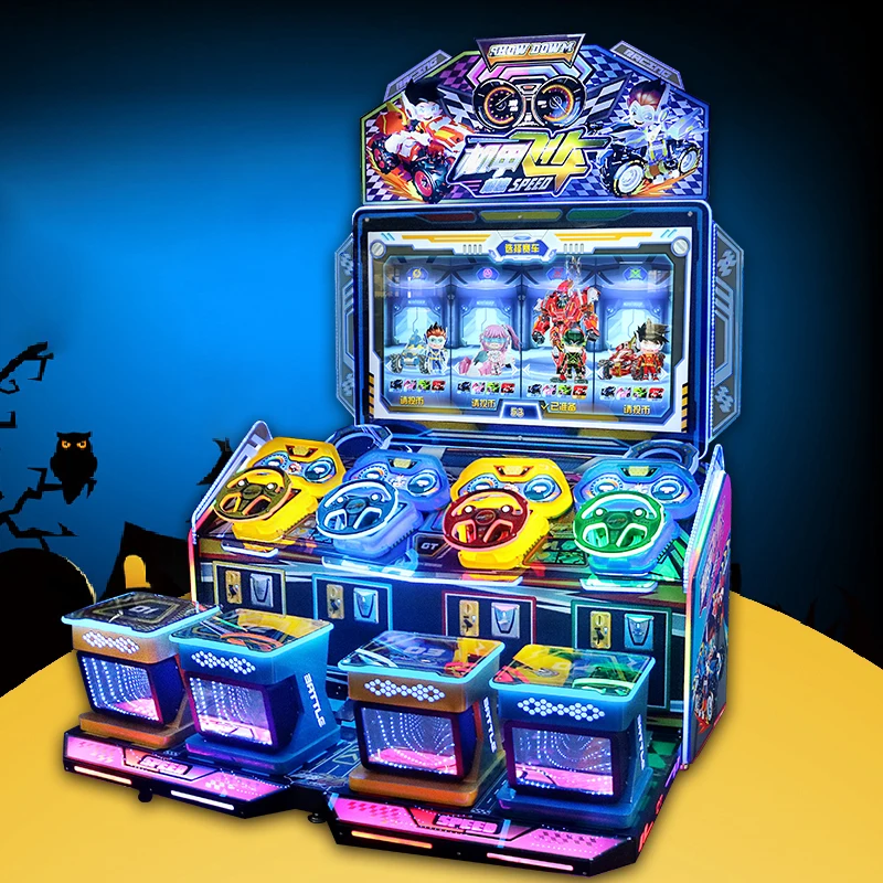 Children Amusement Coin Operated Game Arcade Game Machine Speed Track Dynamic Speed Car Racing Simulator Car for kids