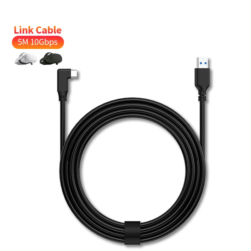 
Dataroad High Speed Data Transfer 5Gbps 90 Degree right angle USB3.1 cable for Oculus Quest Link Cable 16ft with Elbow shape 