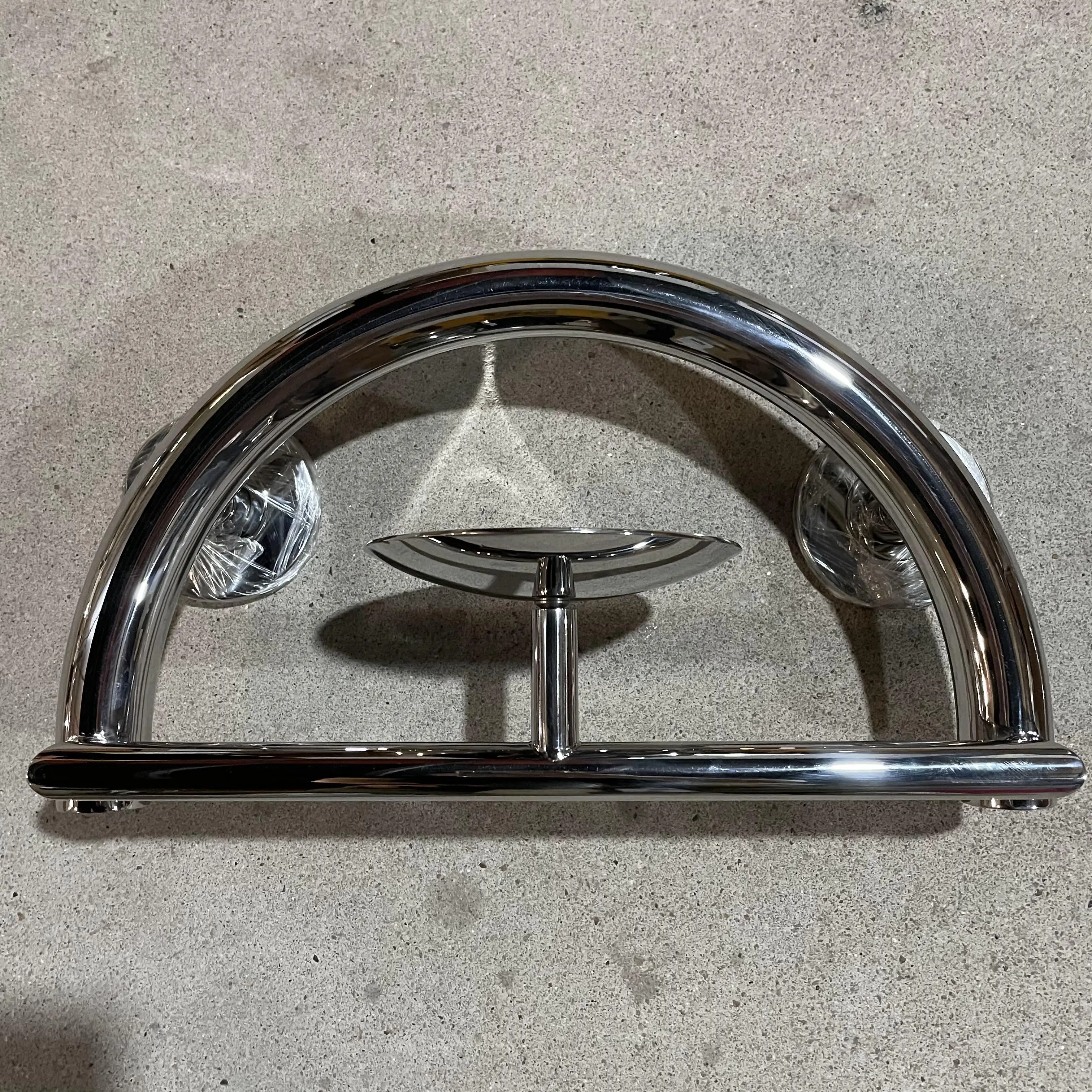 Custom wall mounted safety elders grab bar with soap dish for bathroom and washroom