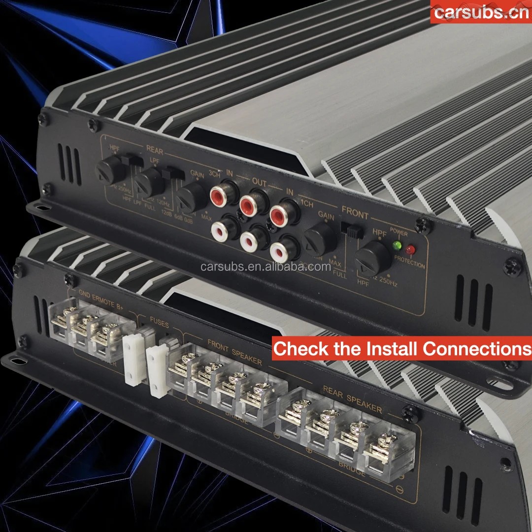 Factory OEM Car Stereo Speaker Amplifier 4CH RMS 60W 4 Channels Peak 6800W Full range Car Amplifier Class AB