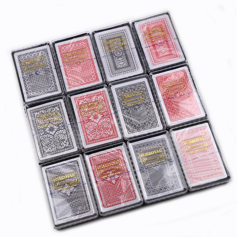 100% Plastic Playing Waterproof Cards Playing Cards Custom Logo Poker 25 Silk Plastic Playing Cards Poker