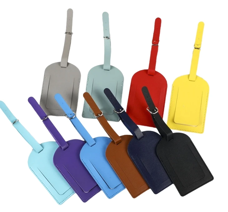 BSBH  Customized Creative Leather Boarding Pass Luggage Tags Fashion PU Aircraft Bag Tags Carabiner Keychain Suitcase