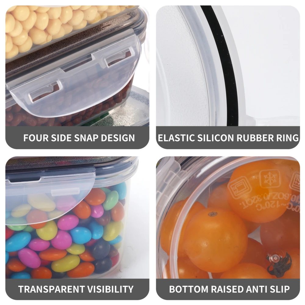 Airtight Large Food Storage Containers with Lids BPA Free Leak Proof Plastic Lunch Boxes