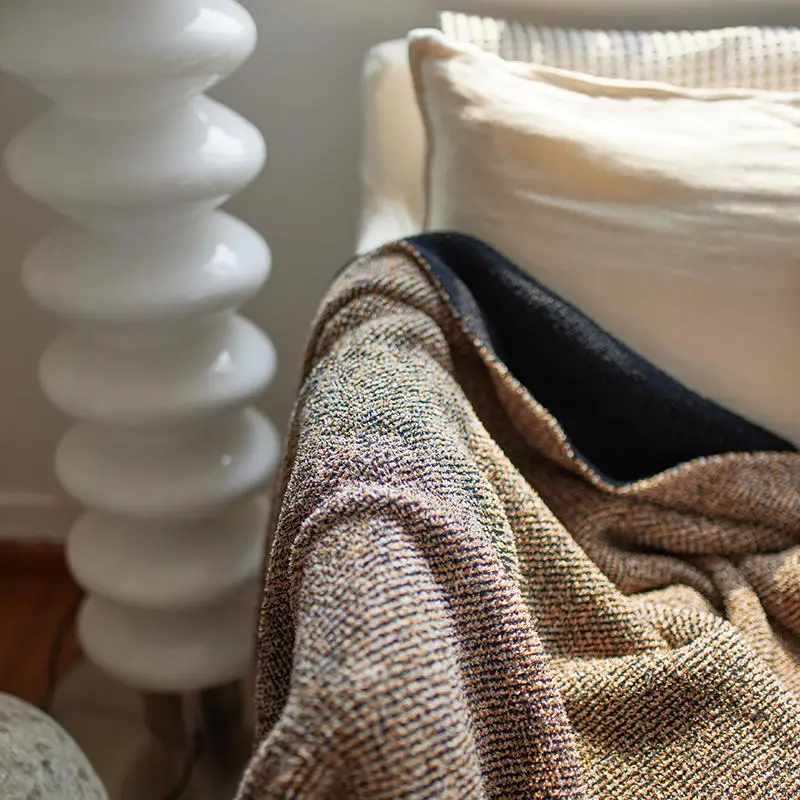 100% Polyester Microfiber Cradily Plush Decor Knitted Throw Blanket Wholesale