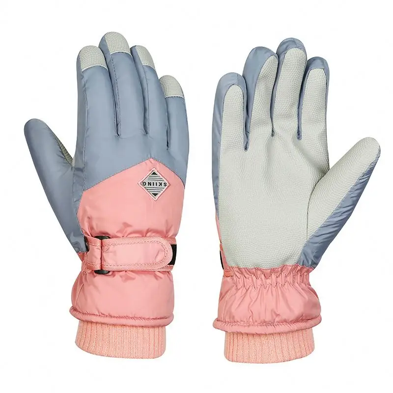 Новые стильные зимние лыжные перчатки водонепроницаемые для активного отдыха сенсорных экранов теплые плюшевые верховой езды и