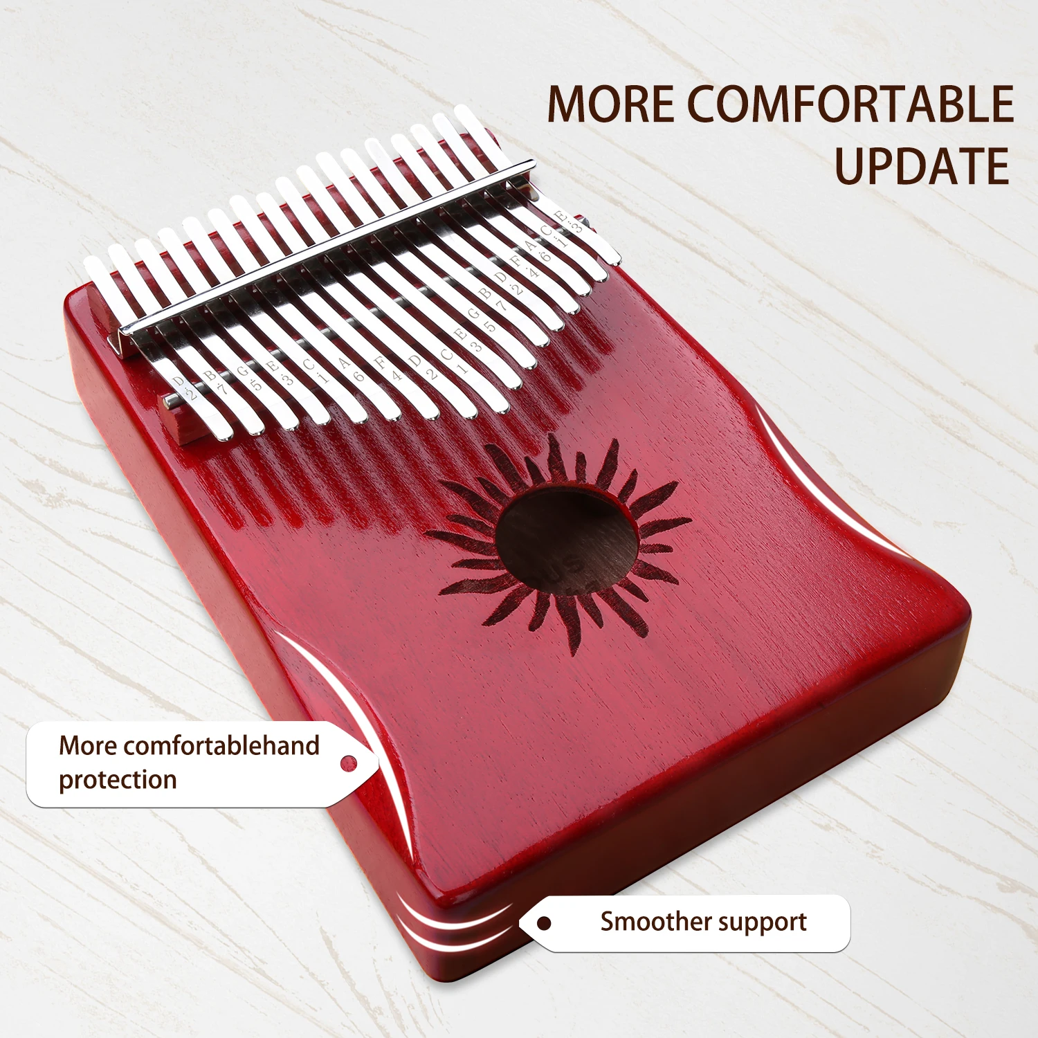 Wholesale Finger Piano Gift 17 Keys Thumb Piano Kalimba with Portable Protective Storage Bag Tune Hammer