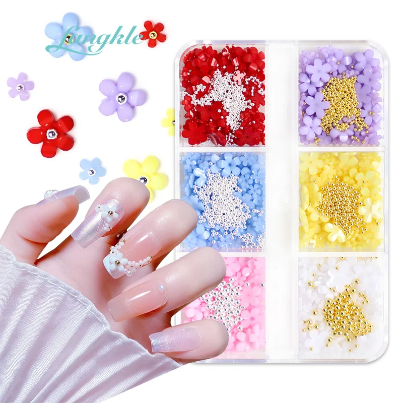 Wholesale resin flower nail art decoration nail accessories