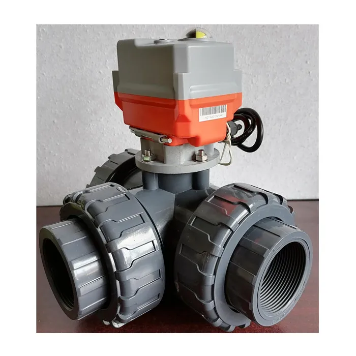 PTFE сиденье DC24V 12V AC24V 110V 230V Электрический моторизованный привод UPVC ппх 3 Трехходовой Шаровой