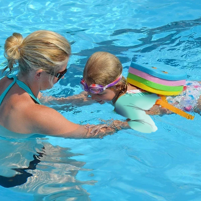 Sports Pool Back Float Swim Trainer Adjustable Belt Floatie with Multiple Layers for Kids Children Toddler Swimming Safety