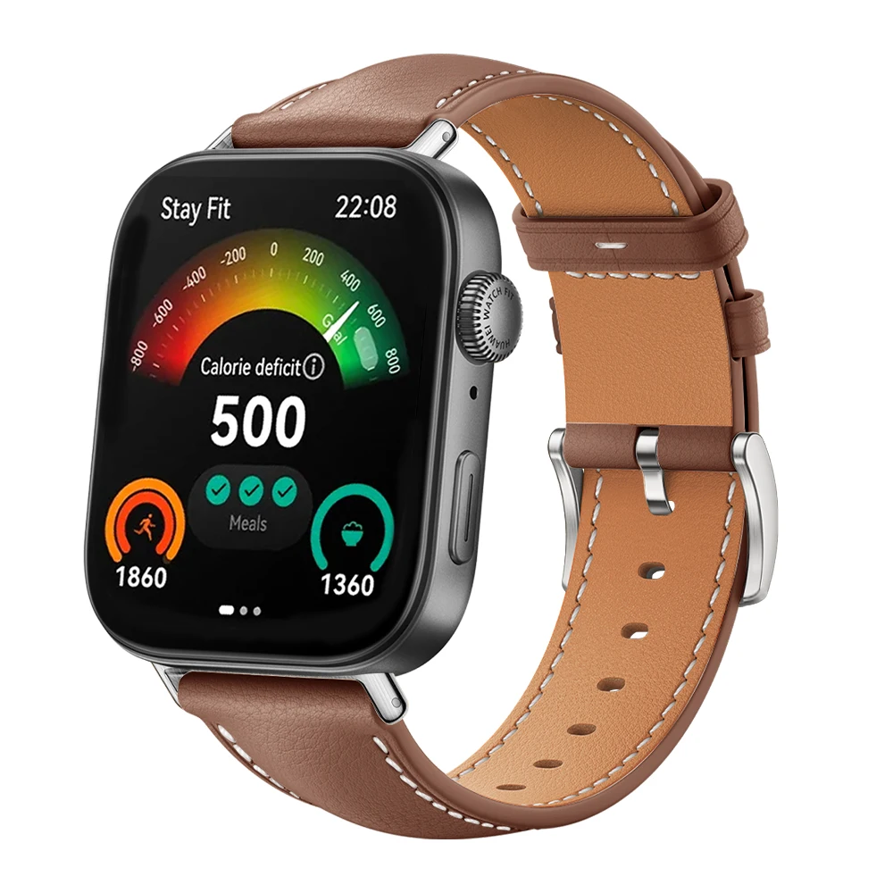 2024 Wholesale New Genuine Leather Watch Bands For Huawei Fit 3 Smart Watch Strap