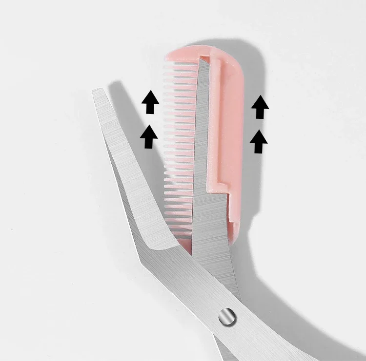 Eyebrow Trimmer Scissors Comb Stainless Steel Brow Hair Scissors Clips Shaping Grooming Trimmer Makeup Accessories