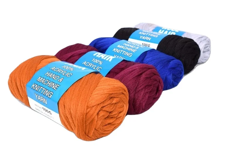 high tenacity and dark black wool hair yarn