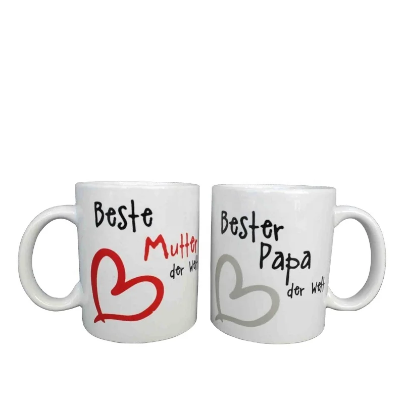 11oz Food Grade Drink white mug with decal printing ceramic coffee milk mug promotion holiday gift cup