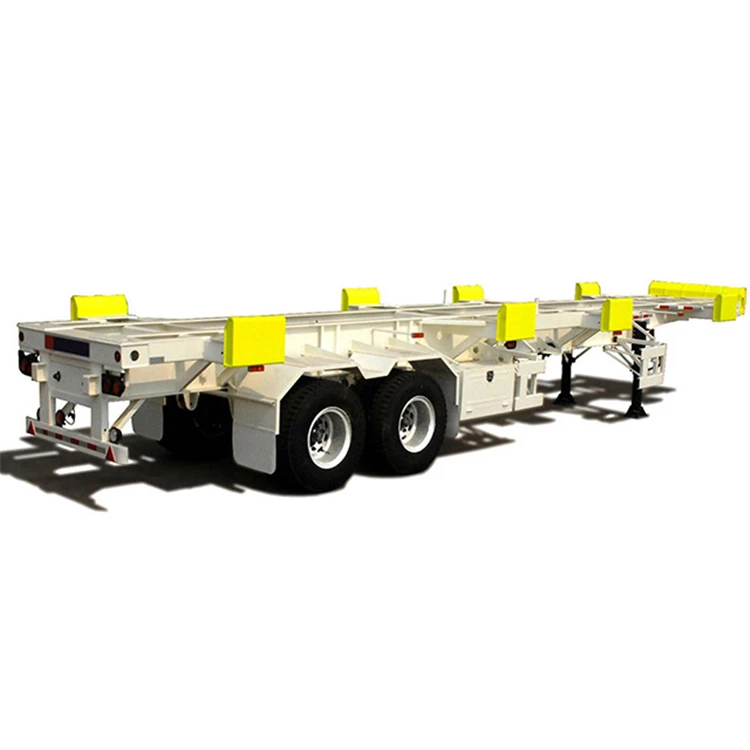 China Manufacture Good Price 2 Axles 45T Port Skeleton Container Semi Trailer On Sale
