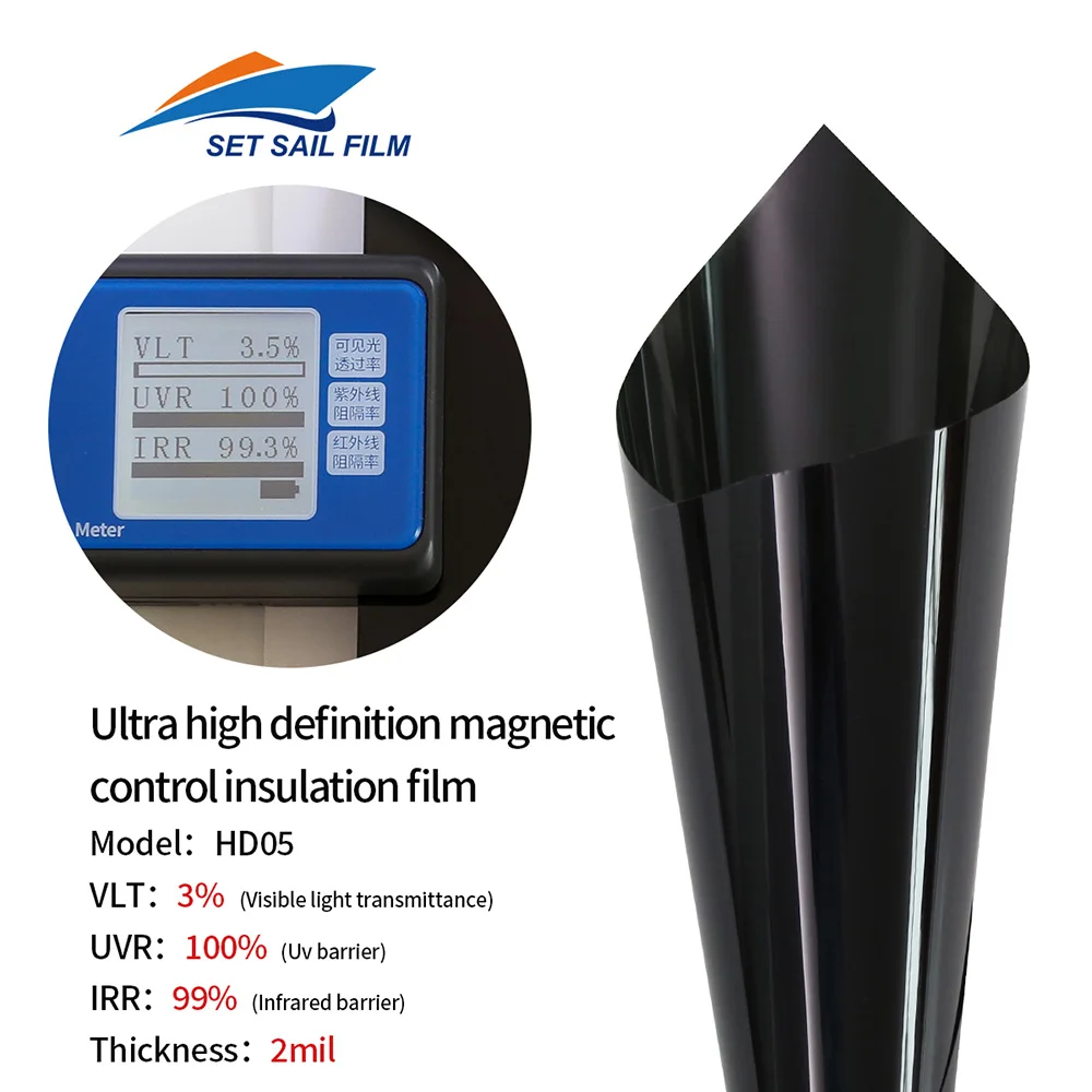 Warranty 10 years Non Reflective Scratch Resistance Nano Ceramic IR Film VLT5 Car Protection Film Sun Control Window Film