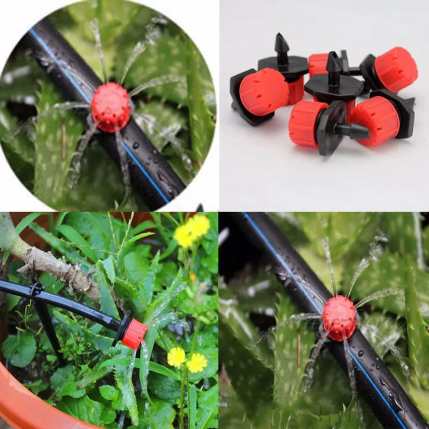 Agriculture 8 Holes Adjustable Low Pressure Garden Irrigation Emitter Drip Irrigation System