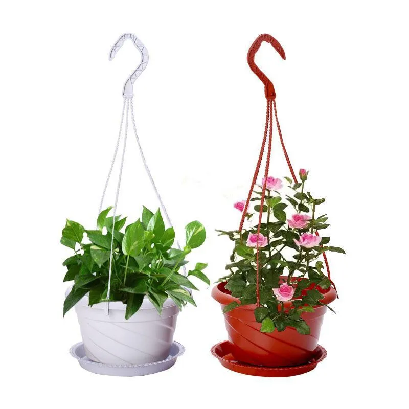 Durable plant garden supplies plastic gardening flowerpot round juicy hanging flowerpot
