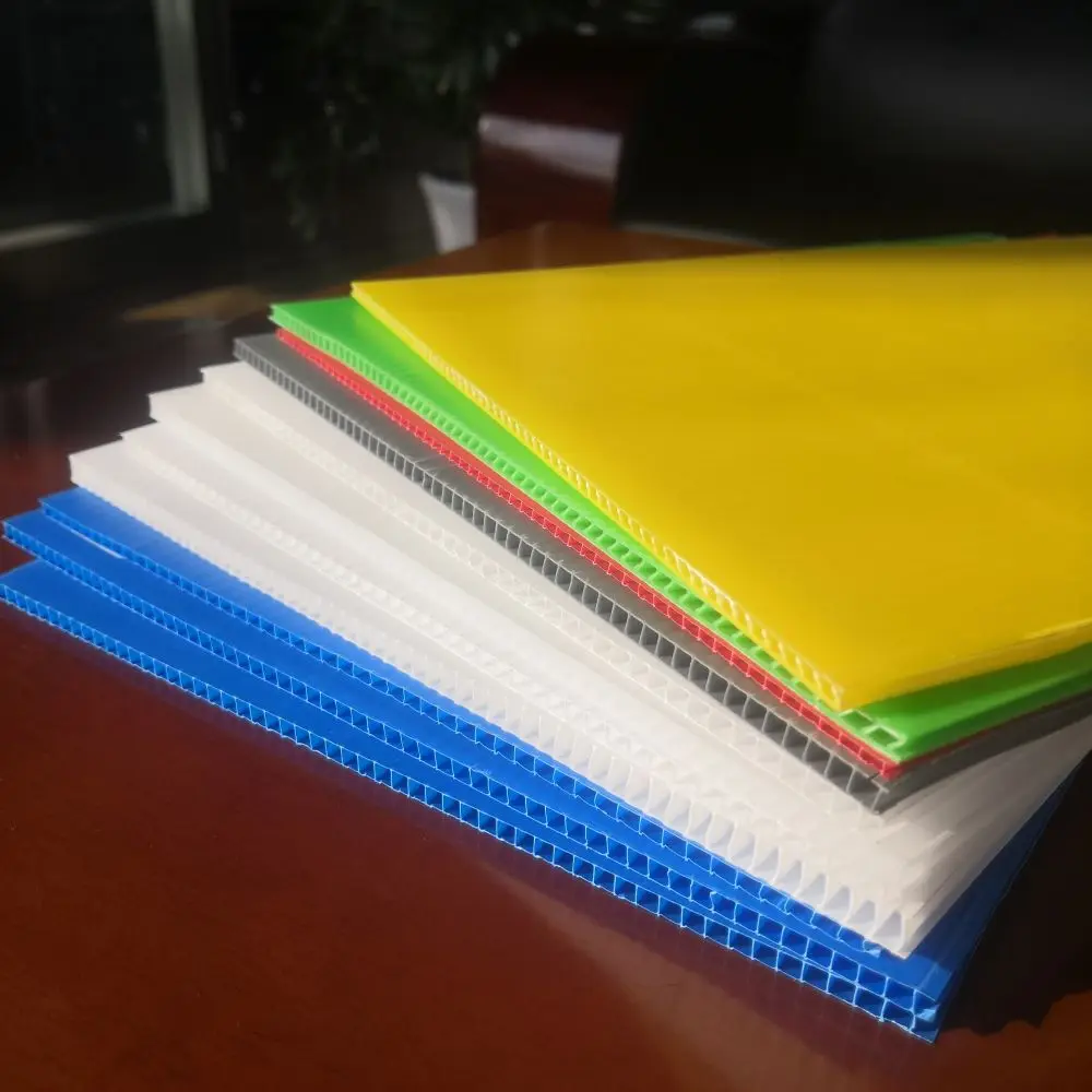 thin thickness Twin Wall PP Corrugated Coroplast board Plastic Sheet