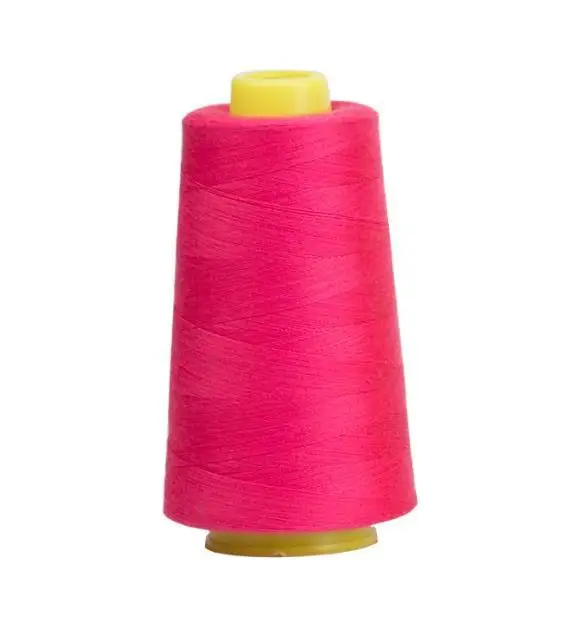High Quality 8000 Yards 402 Large Roll Polyester Flat Sewing Thread Dyed Pattern PP Material High-Speed Machines Pagoda Thread