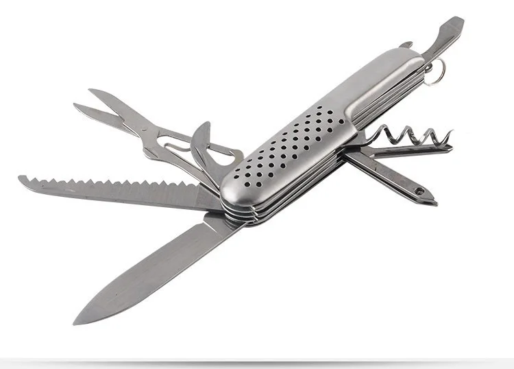 EDC Camping Mini Multi Function Tool Outdoor Gadget Item For Men Metal Survival Knife Folding Tool Knife