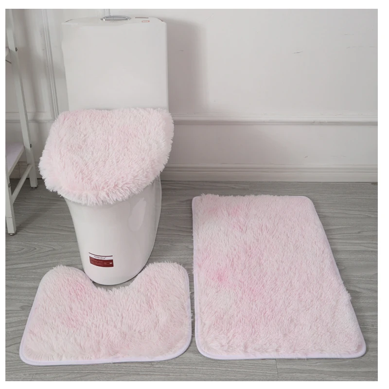 long hair soft bathroom mat anti slip  fluffy carpet rug polyester area rug