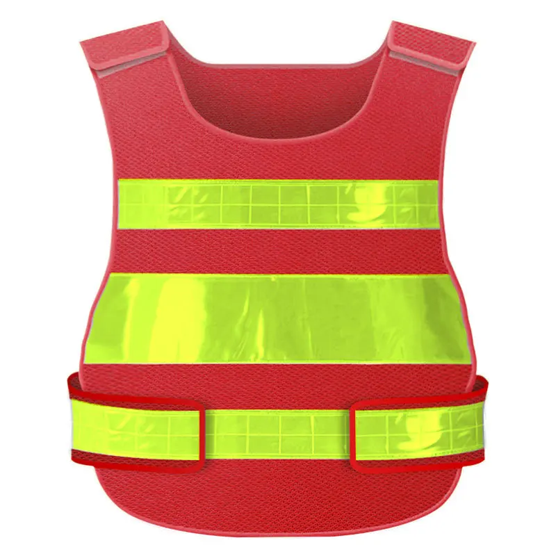 Various sizes safety fluorescent vest breathable reflective clothes reflective vest printing