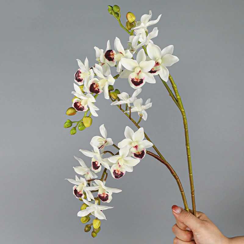 KEWEI T506 High Quality Artificial 10-heads Spider Orchid Flower Real Touch Orchid Wedding Centerpiece Flower