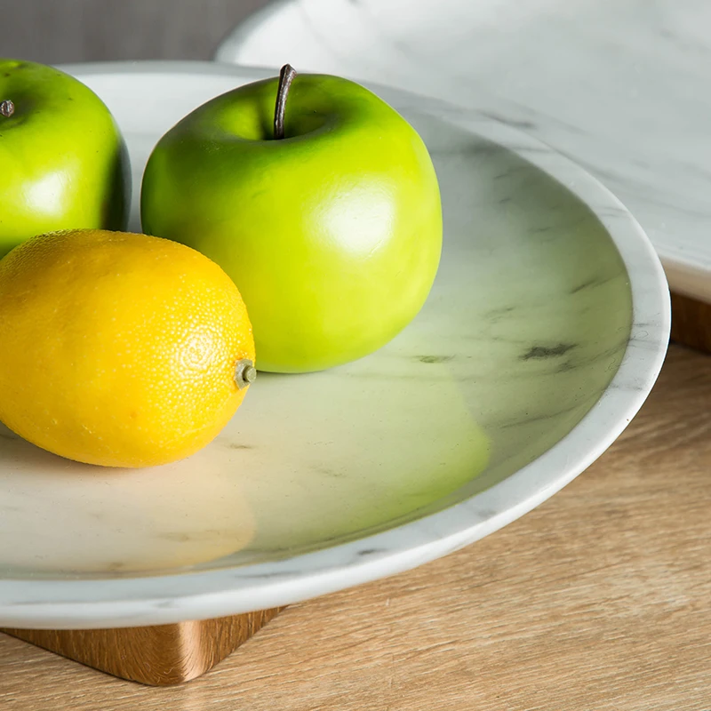 New original design modern times decorative tray marble pattern fruit tray for Wedding and Home Decor