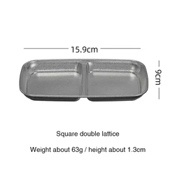 Wholesale 304 Stainless Steel Seasoning Dip Dishes Korean Style Dish with Different Sizes BBQ Restaurant Snack Serving Dish