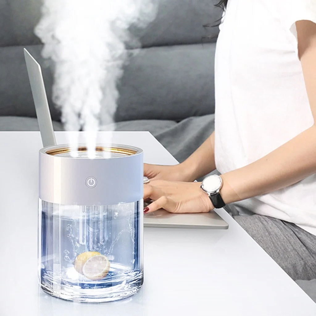 2023 New Three spray Humidifier USB Charging Home Office Desktop Quiet Portable Essential Oil Air Purifier Humidifier