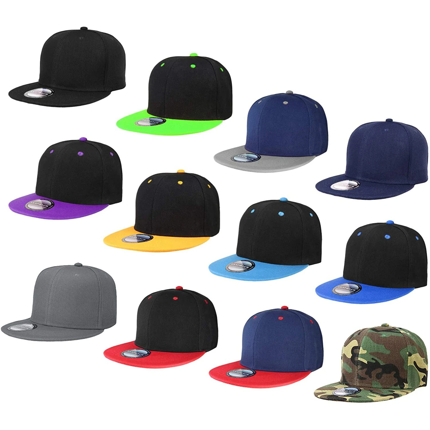 Oem Hip Hop Team 6 Panel Adjustable Flat Bill Embroidered Custom Blank Snapback Cap Hat