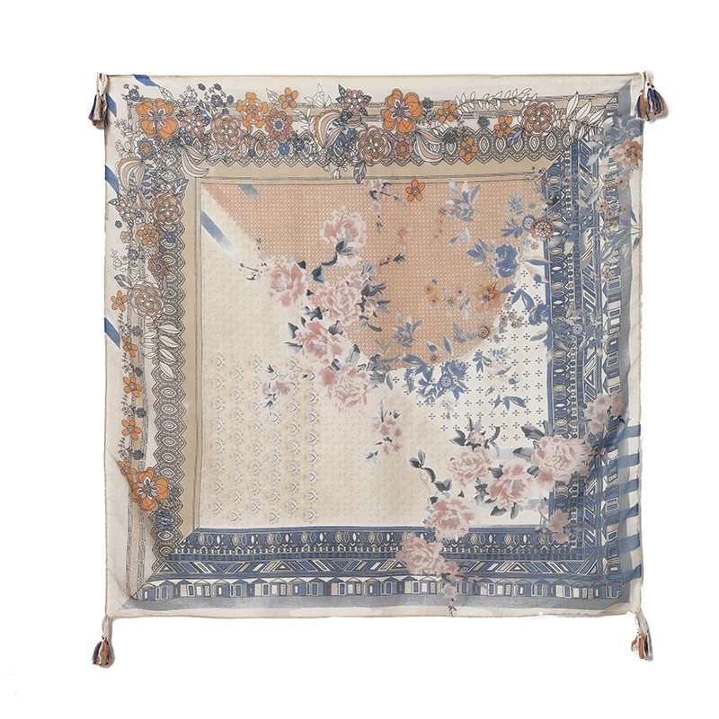 Fashion floral Print Scarf Wraps for Women Spring Autumn Ladies Hijab Long Shawls