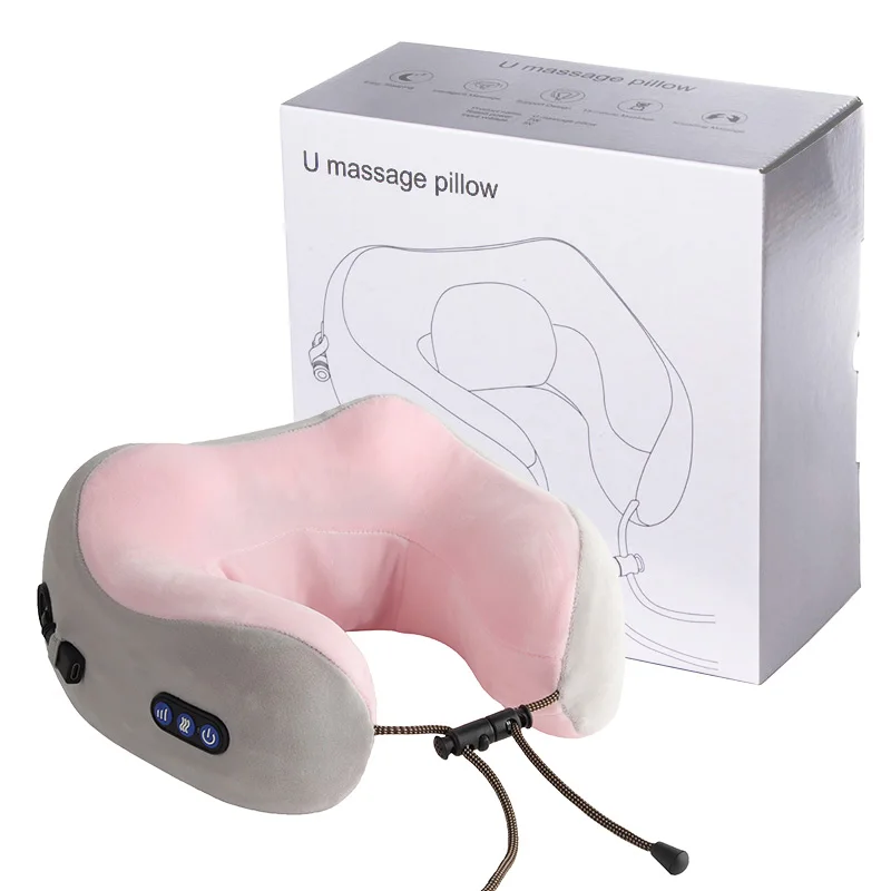 
Factory cheap Back Neck Shiatsu Electric U-shape Massage Pillow 