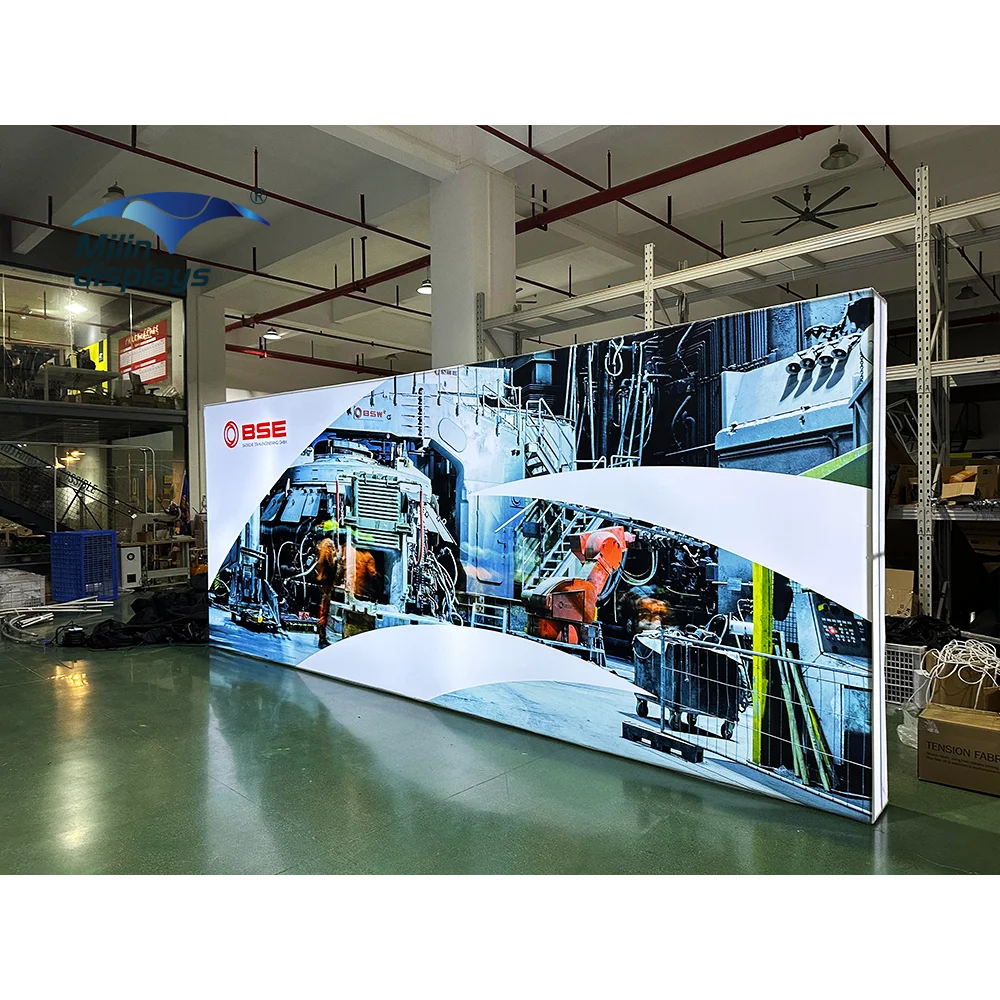 10x20 ft Modular LED Backlit with SEG Graphic Promotional Trade show Expo Light box  Exhibition Booth Modern for Exhibits Events