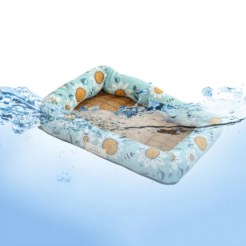 Dog Cooling Mat Breathable Summer Pet Ice Pad Dog Sleeping Bed for Dogs Cat Rattan Mattress Pet Sofa Kennel Pet Supplies