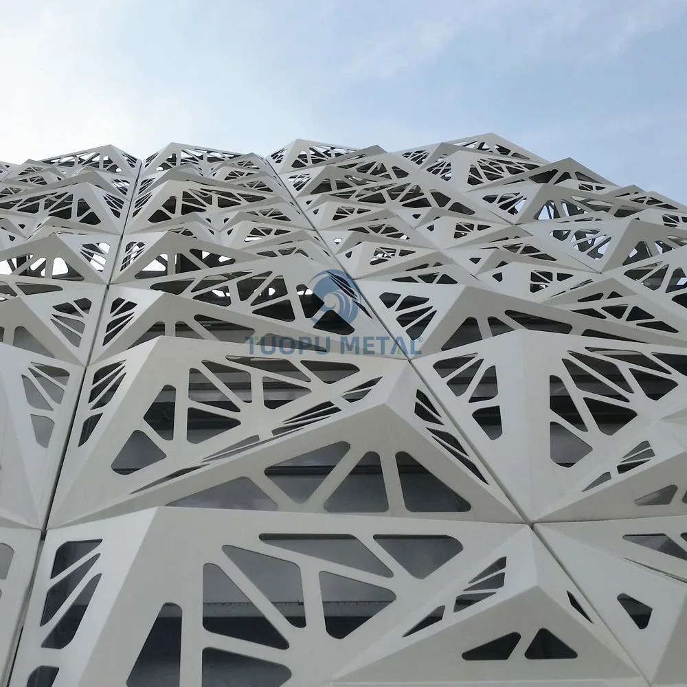 Outdoor Facade System 3d Punching Wall Aluminum Modern Decorative Cladding Metal Wall Panels Aluminum Outdoor Mashrabiya Panels