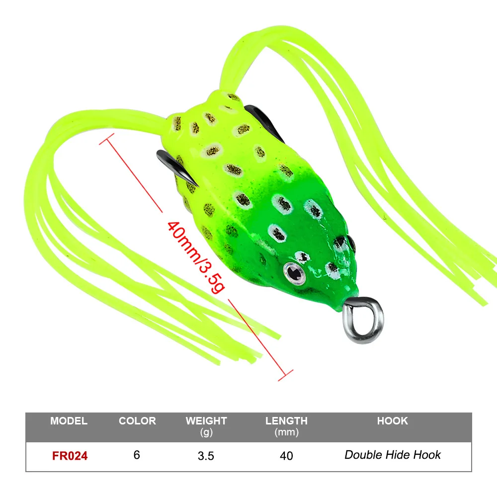 Frog Lure Ray Topwater Fishing Crankbait Lures Artificial Soft Bait 40MM 3.5G Soft Tube Bait For Bass