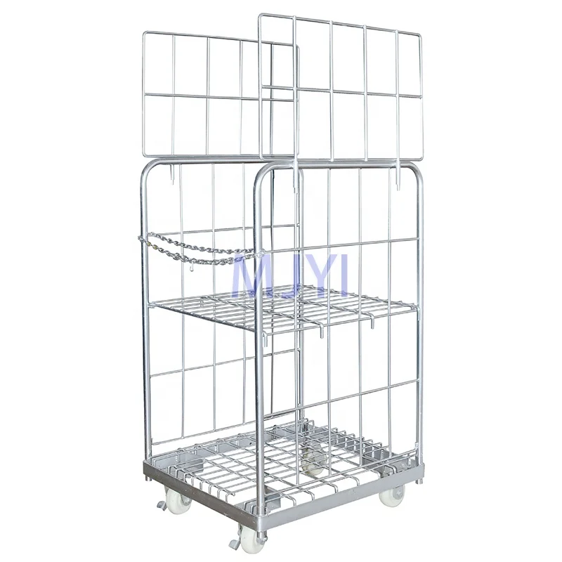 Heavy Duty Roll Cage Container Cargo Transport Trolley With