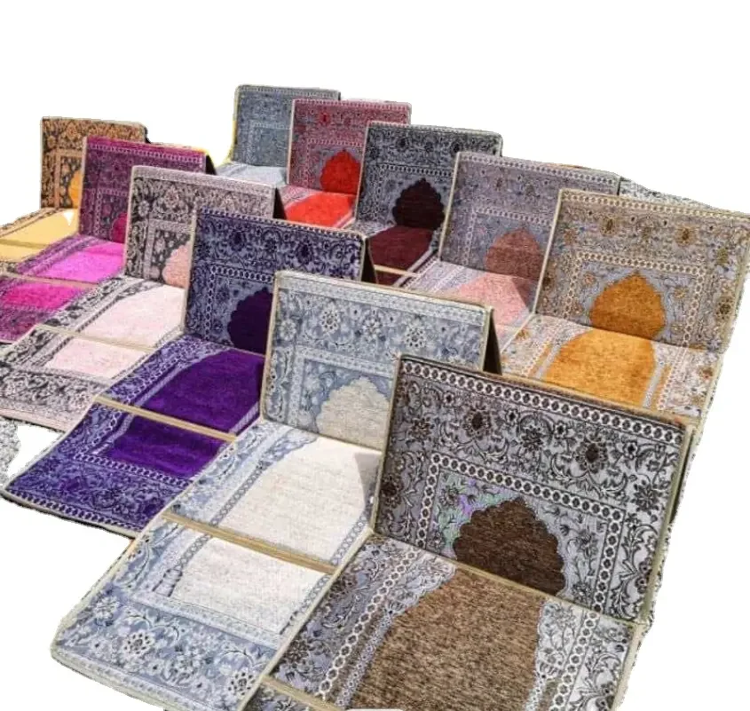 High quality Fashion Folding Printing Muslim Prayer Mat Have Rich Stock