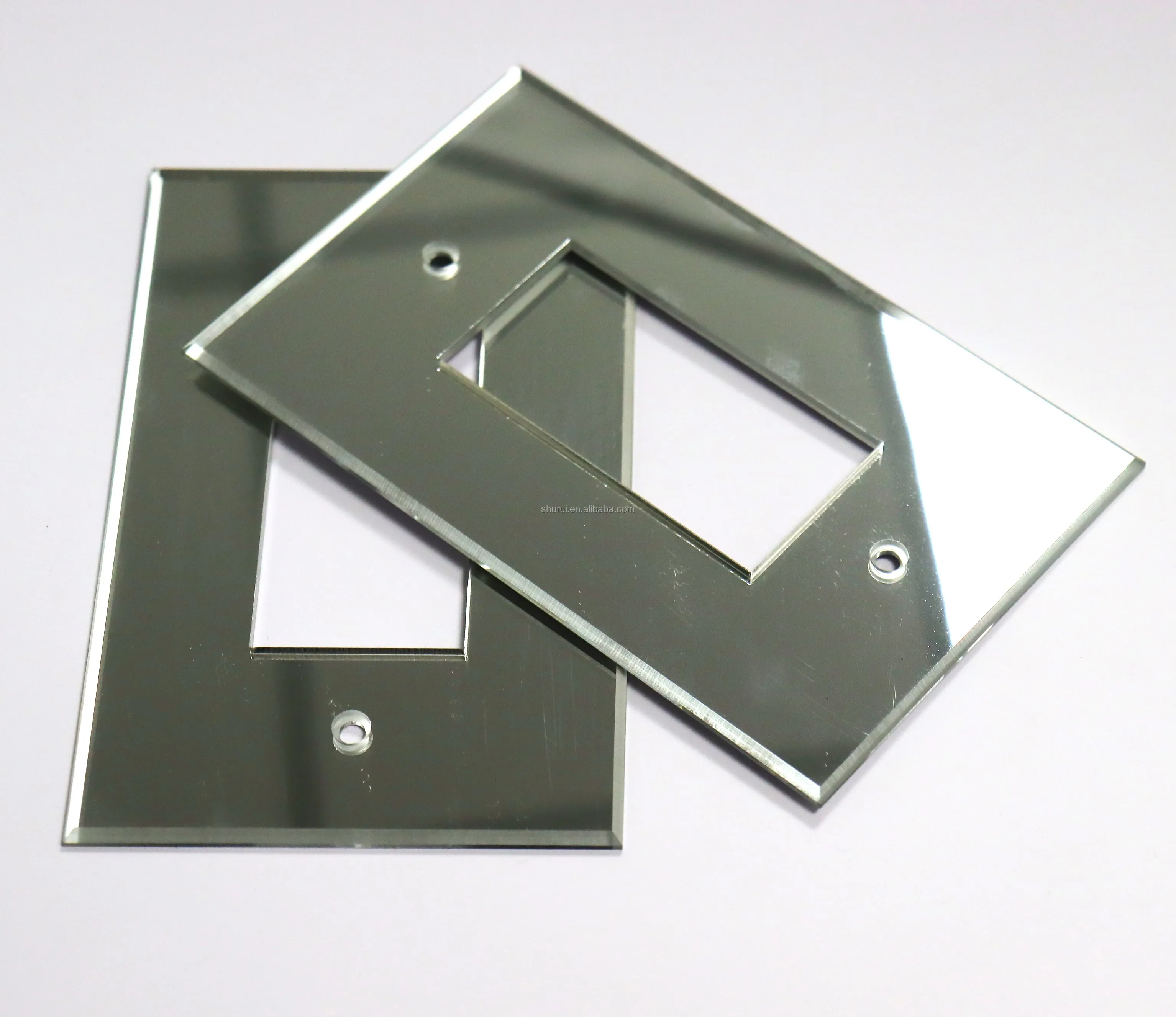 FHC Clear Single Toggle Switch Glass Mirror Plate